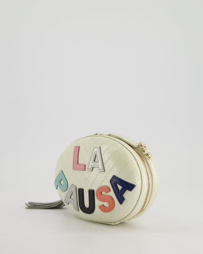 Chanel Cruise 2019 "La Pausa" Crossbody Bag with Champagne Gold Hardware and Tassel Detail