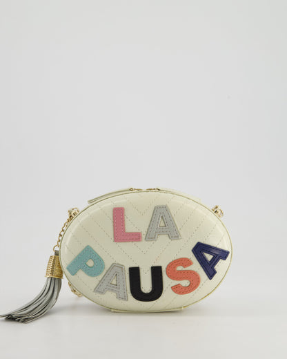 Chanel Cruise 2019 "La Pausa" Crossbody Bag with Champagne Gold Hardware and Tassel Detail