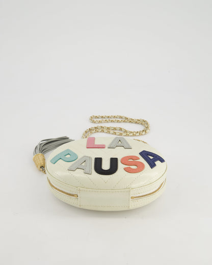 Chanel Cruise 2019 "La Pausa" Crossbody Bag with Champagne Gold Hardware and Tassel Detail