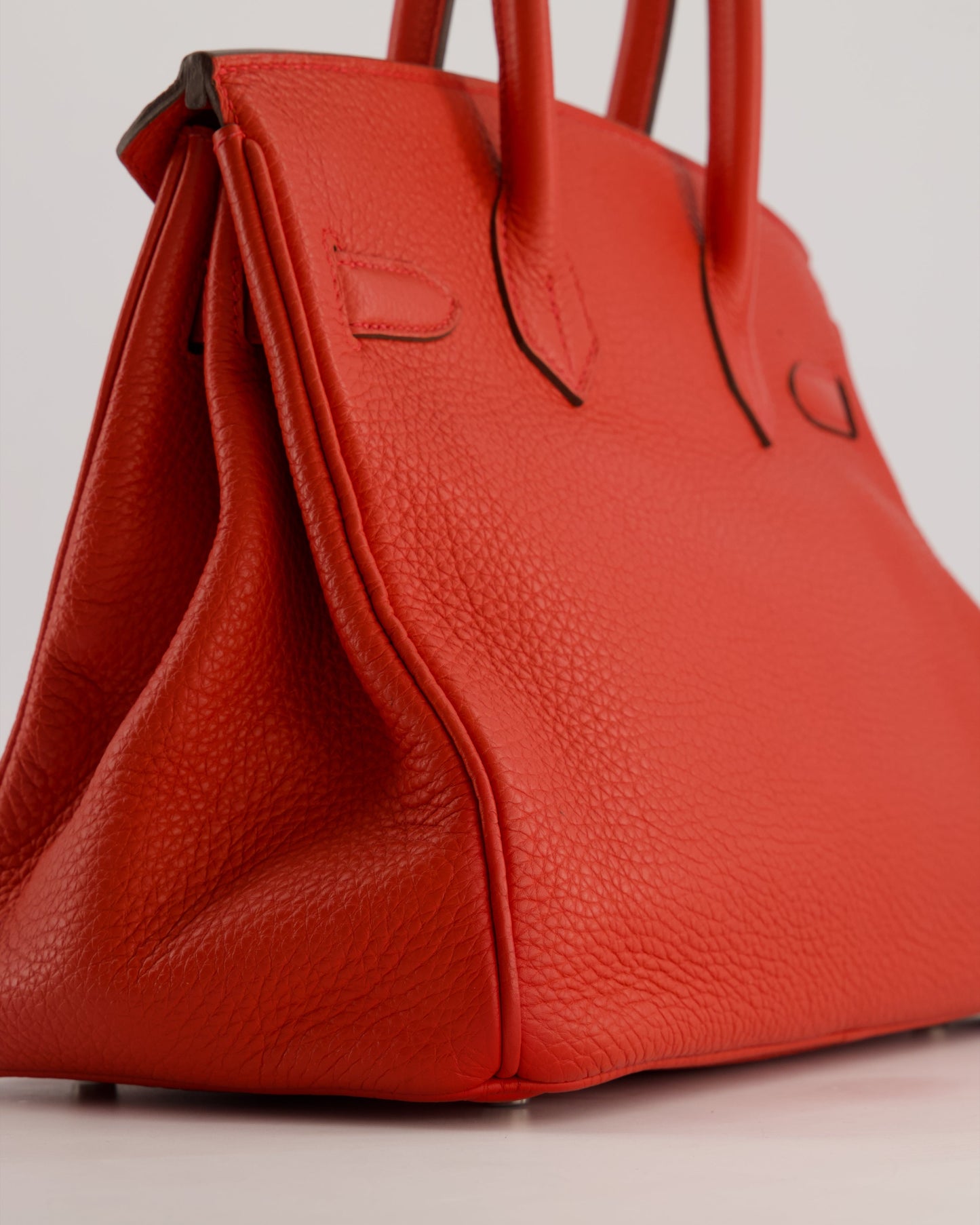 Hermès Birkin 30cm Bag Retourne Rouge Tomate in Clemence Leather with Palladium Hardware