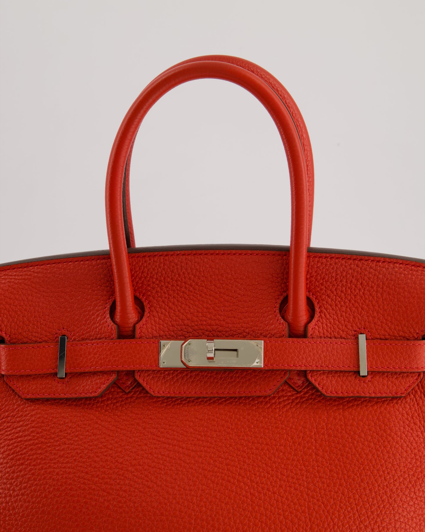 Hermès Birkin 30cm Bag Retourne Rouge Tomate in Clemence Leather with Palladium Hardware