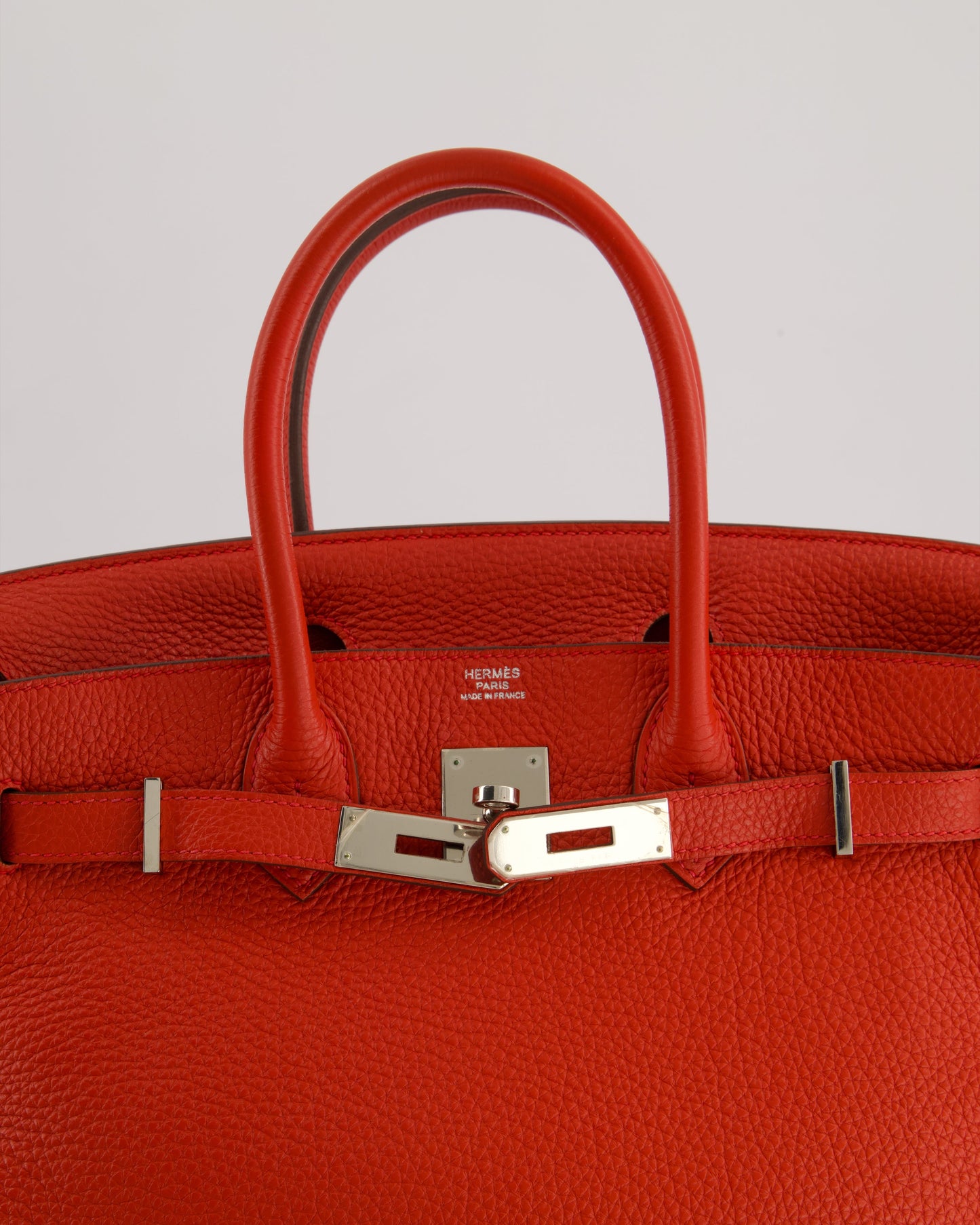 Hermès Birkin 30cm Bag Retourne Rouge Tomate in Clemence Leather with Palladium Hardware