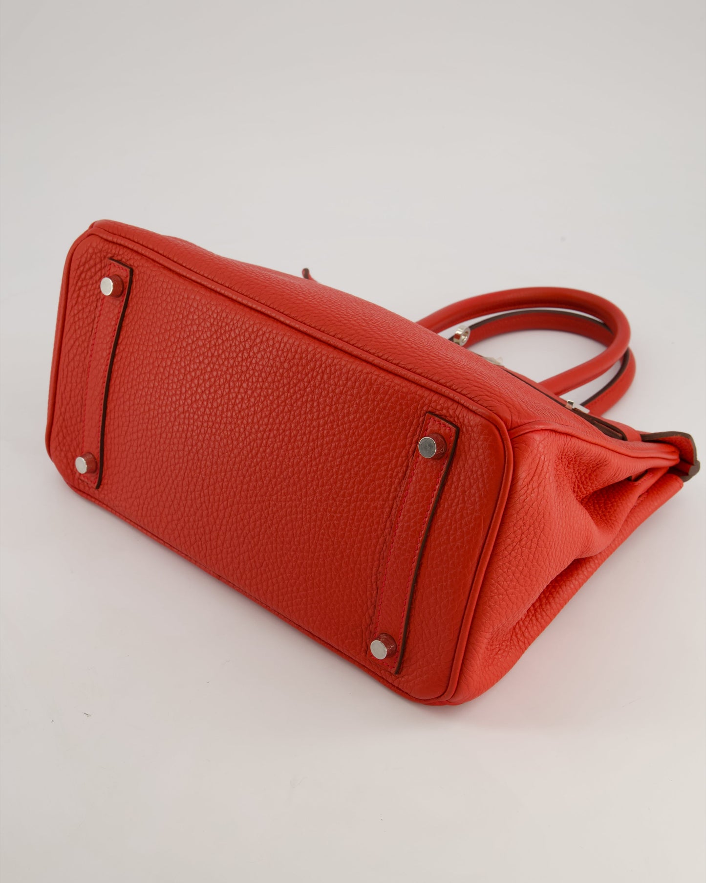 Hermès Birkin 30cm Bag Retourne Rouge Tomate in Clemence Leather with Palladium Hardware