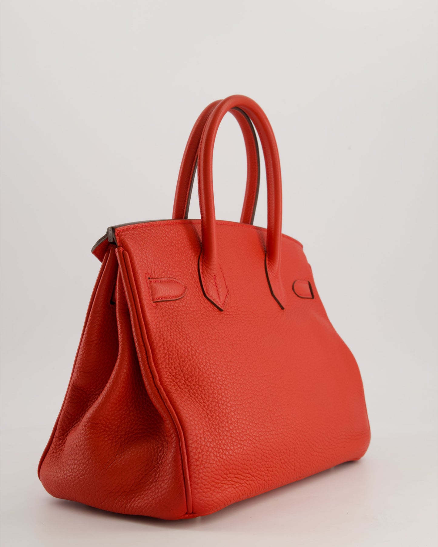 Hermès Birkin 30cm Bag Retourne Rouge Tomate in Clemence Leather with Palladium Hardware