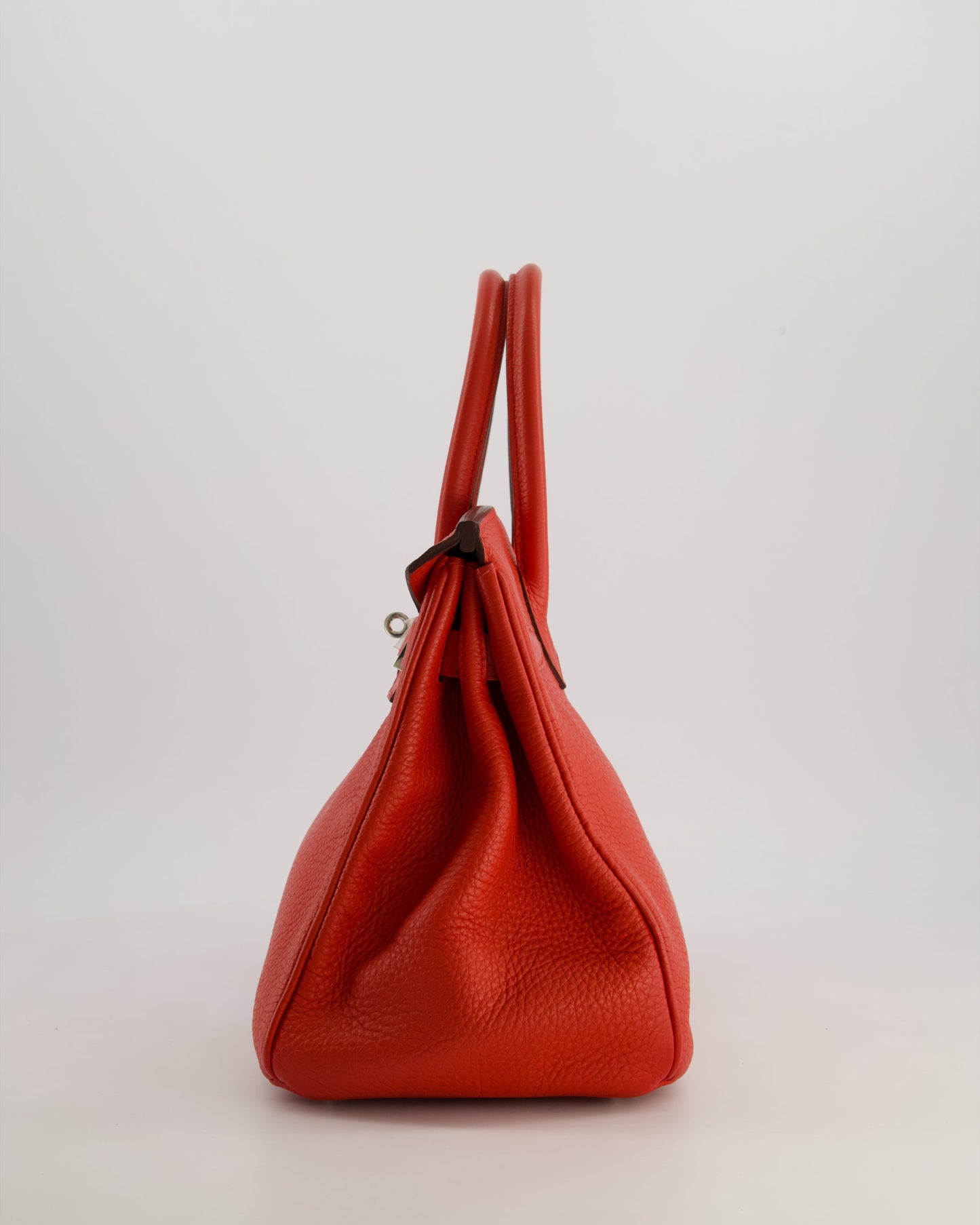 Hermès Birkin 30cm Bag Retourne Rouge Tomate in Clemence Leather with Palladium Hardware