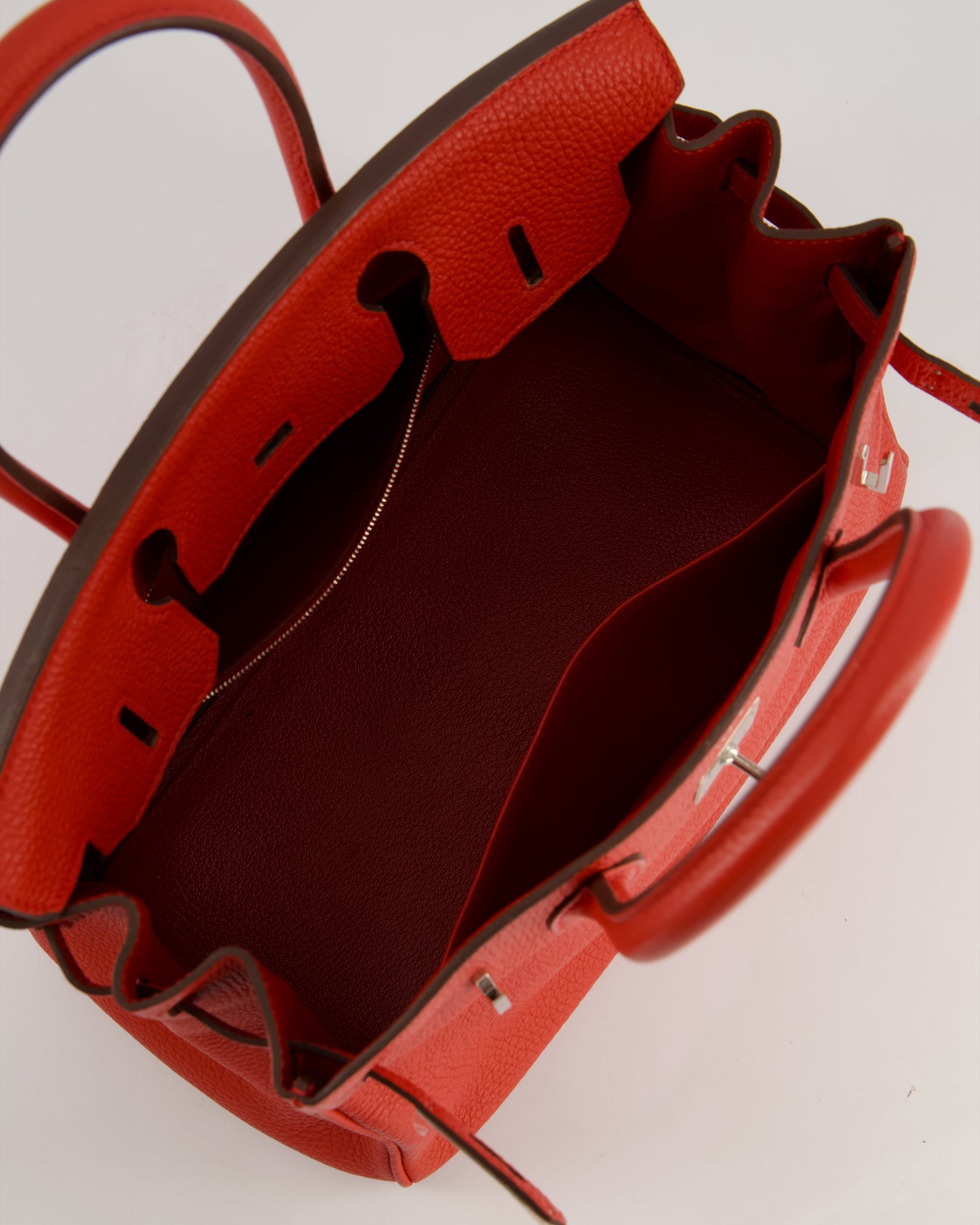 Hermès Birkin 30cm Bag Retourne Rouge Tomate in Clemence Leather with Palladium Hardware
