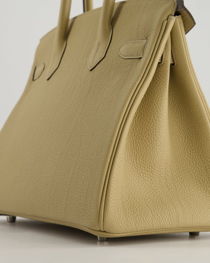 *HOT* Hermes Birkin 30cm Retourne Bag in Trench Togo Leather with Palladium Hardware