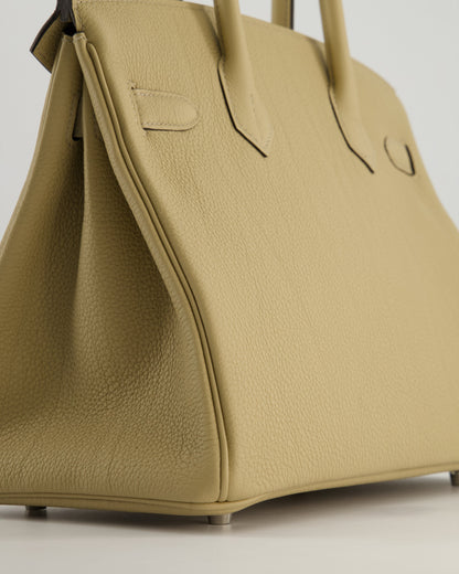 *HOT* Hermes Birkin 30cm Retourne Bag in Trench Togo Leather with Palladium Hardware