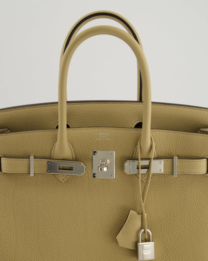 *HOT* Hermes Birkin 30cm Retourne Bag in Trench Togo Leather with Palladium Hardware