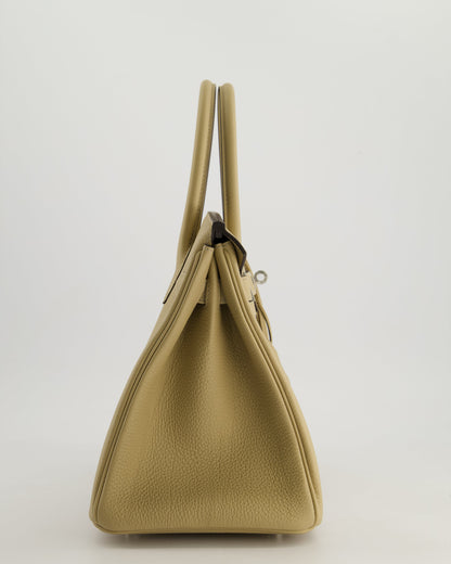 *HOT* Hermes Birkin 30cm Retourne Bag in Trench Togo Leather with Palladium Hardware