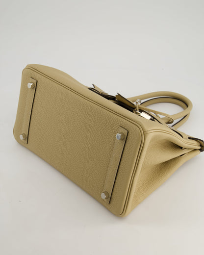 *HOT* Hermes Birkin 30cm Retourne Bag in Trench Togo Leather with Palladium Hardware