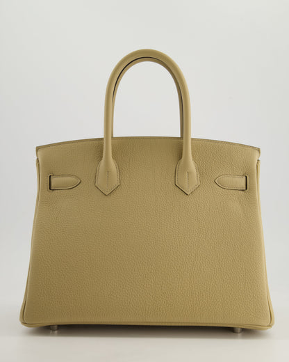 *HOT* Hermes Birkin 30cm Retourne Bag in Trench Togo Leather with Palladium Hardware
