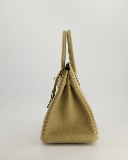 *HOT* Hermes Birkin 30cm Retourne Bag in Trench Togo Leather with Palladium Hardware