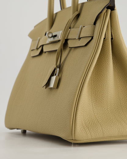 *HOT* Hermes Birkin 30cm Retourne Bag in Trench Togo Leather with Palladium Hardware