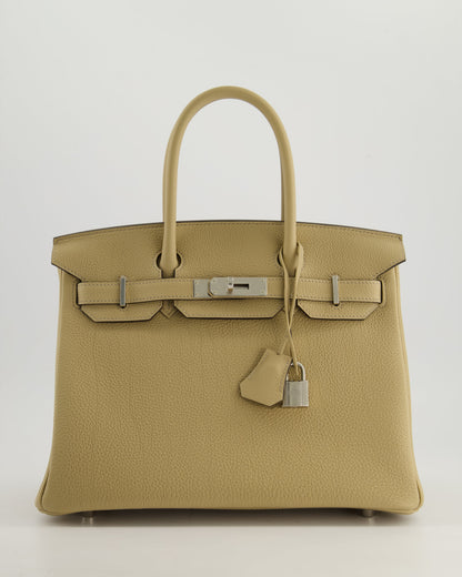 *HOT* Hermes Birkin 30cm Retourne Bag in Trench Togo Leather with Palladium Hardware