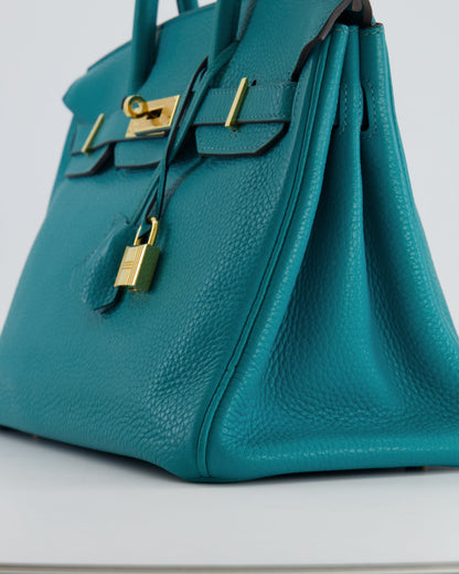 *FIRE PRICE* Hermès Birkin 30cm Retourne in Bleu Paon Togo Leather with Gold Hardware