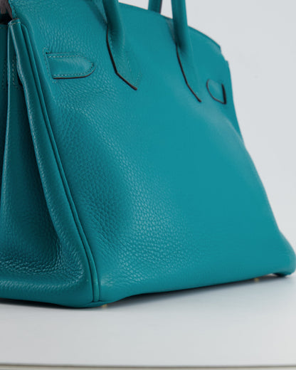 *FIRE PRICE* Hermès Birkin 30cm Retourne in Bleu Paon Togo Leather with Gold Hardware