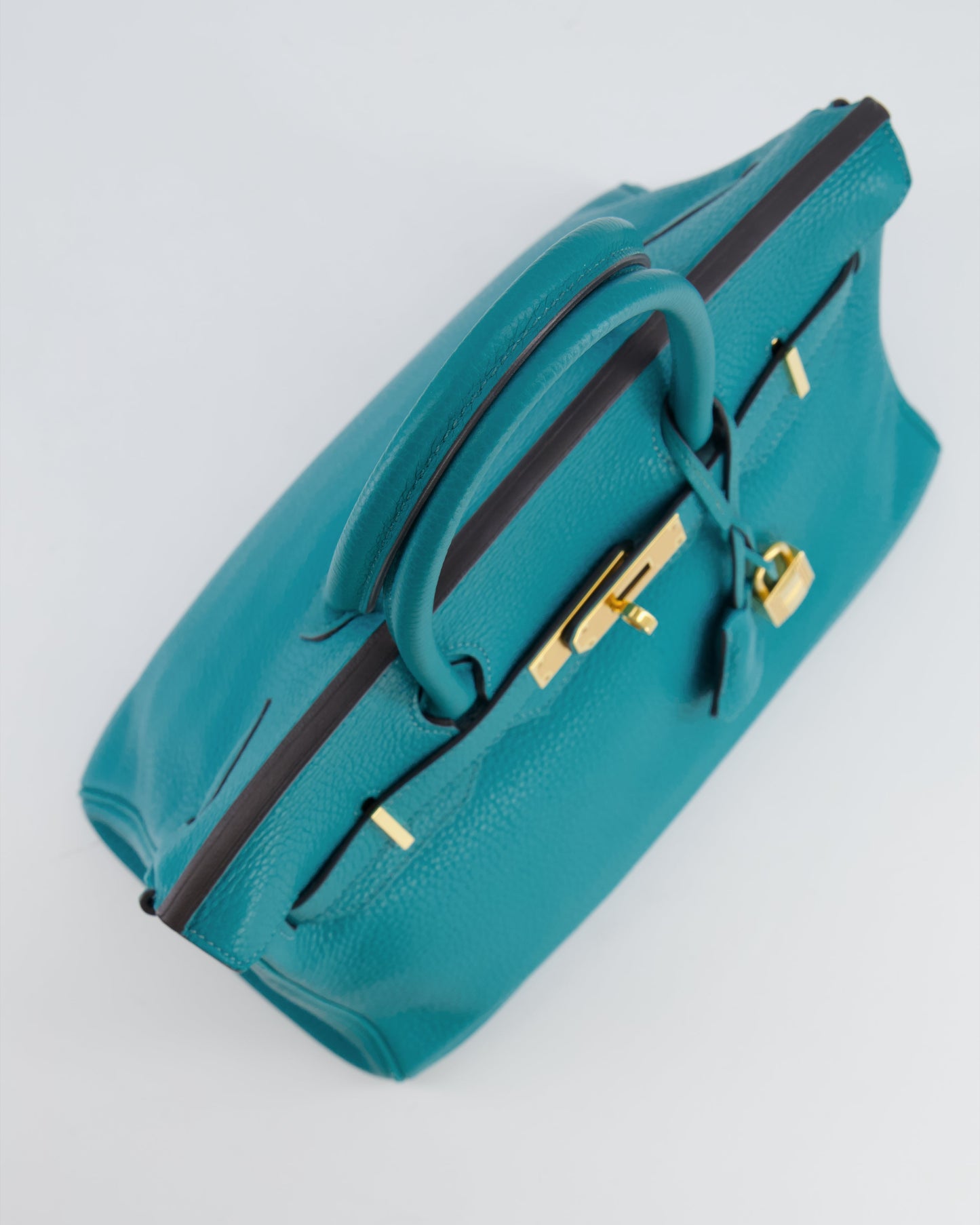 *FIRE PRICE* Hermès Birkin 30cm Retourne in Bleu Paon Togo Leather with Gold Hardware