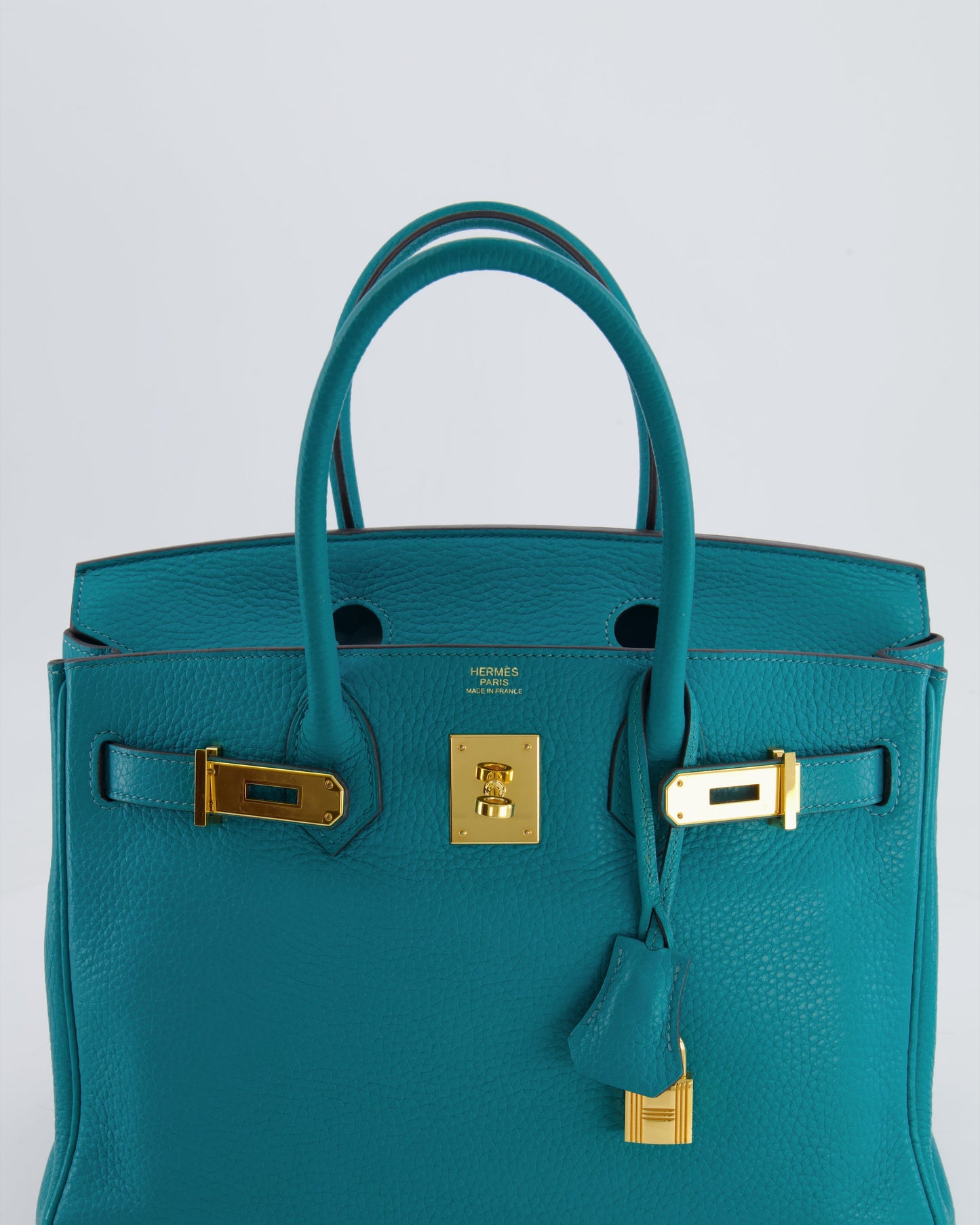 *FIRE PRICE* Hermès Birkin 30cm Retourne in Bleu Paon Togo Leather with Gold Hardware