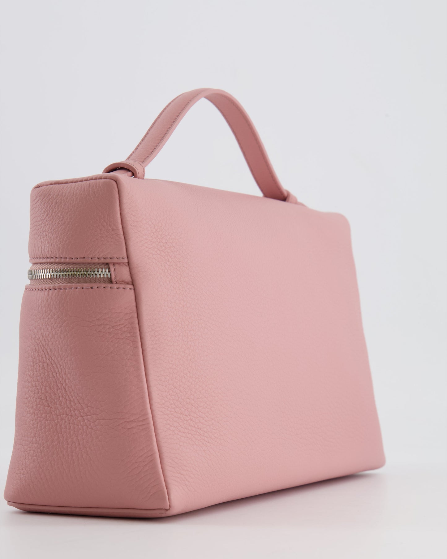 *HOT COLOUR* Loro Piana Extra Pocket L27 Bag in Pink Grained Calfskin Leather with Silver Hardware