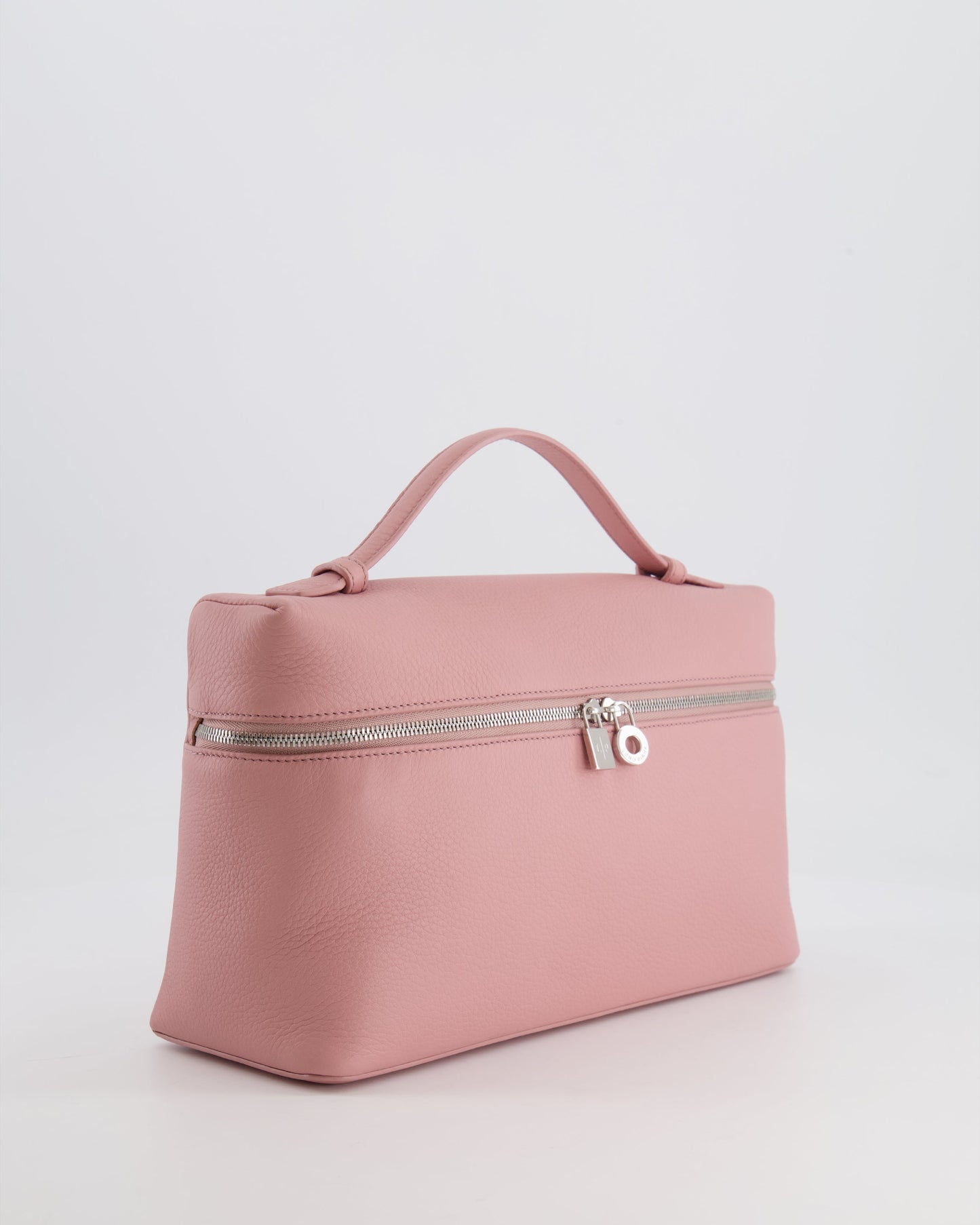 *HOT COLOUR* Loro Piana Extra Pocket L27 Bag in Pink Grained Calfskin Leather with Silver Hardware