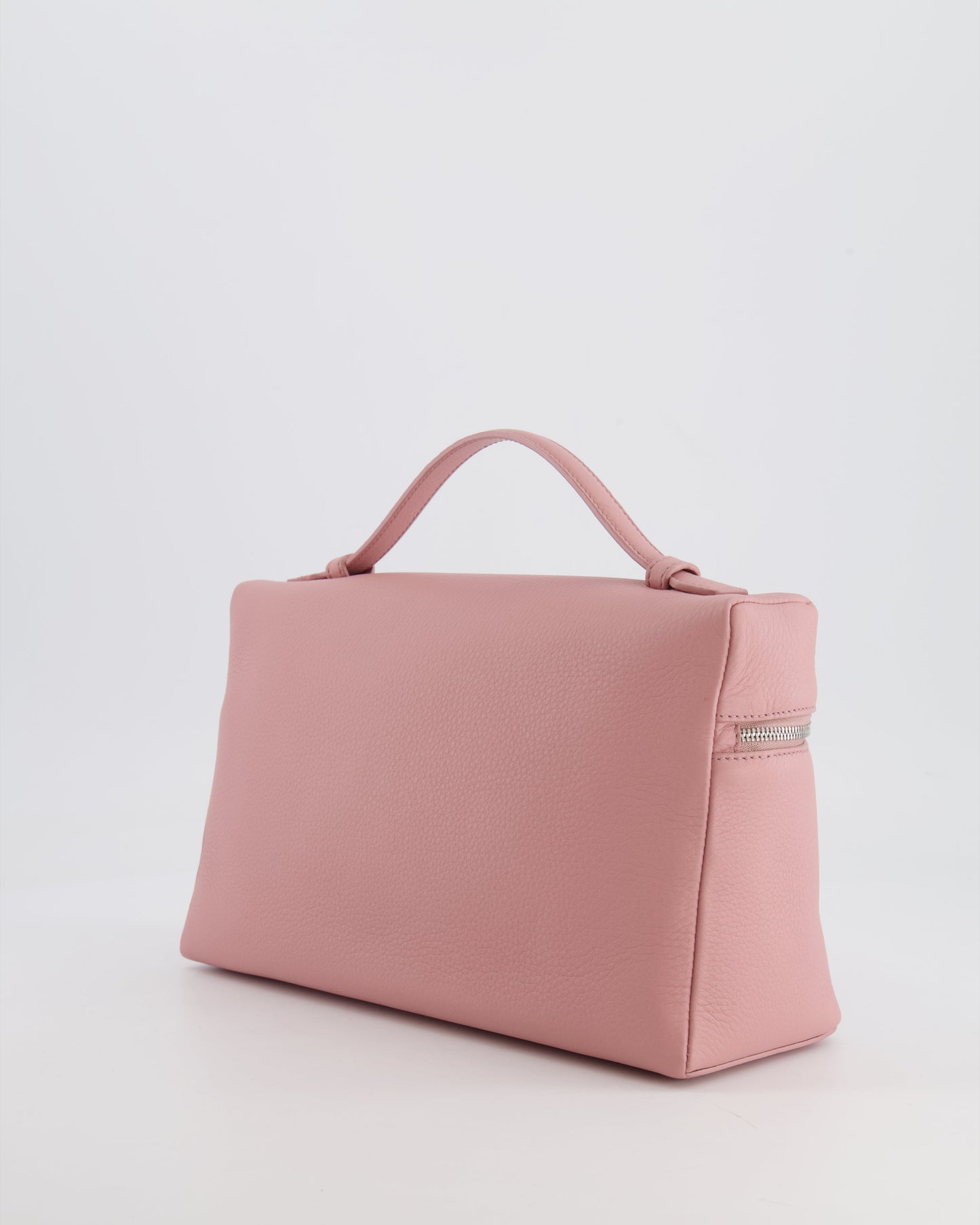 *HOT COLOUR* Loro Piana Extra Pocket L27 Bag in Pink Grained Calfskin Leather with Silver Hardware