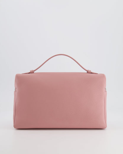 *HOT COLOUR* Loro Piana Extra Pocket L27 Bag in Pink Grained Calfskin Leather with Silver Hardware
