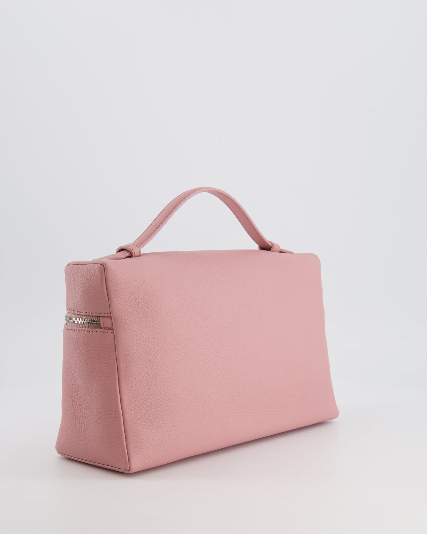 *HOT COLOUR* Loro Piana Extra Pocket L27 Bag in Pink Grained Calfskin Leather with Silver Hardware