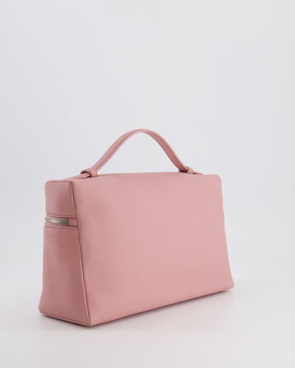 *HOT COLOUR* Loro Piana Extra Pocket L27 Bag in Pink Grained Calfskin Leather with Silver Hardware