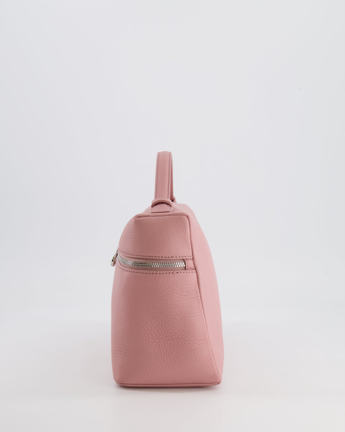 *HOT COLOUR* Loro Piana Extra Pocket L27 Bag in Pink Grained Calfskin Leather with Silver Hardware