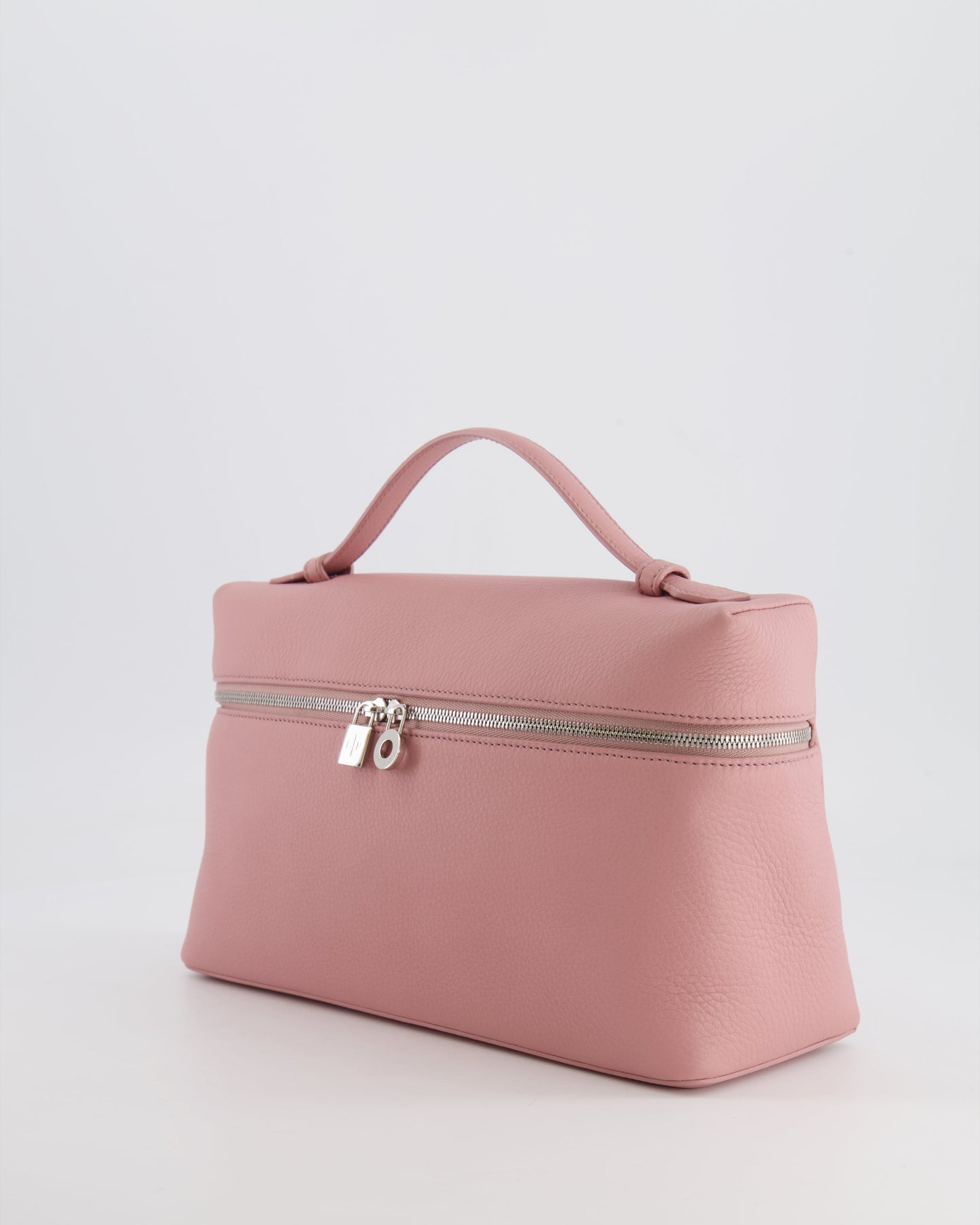 *HOT COLOUR* Loro Piana Extra Pocket L27 Bag in Pink Grained Calfskin Leather with Silver Hardware