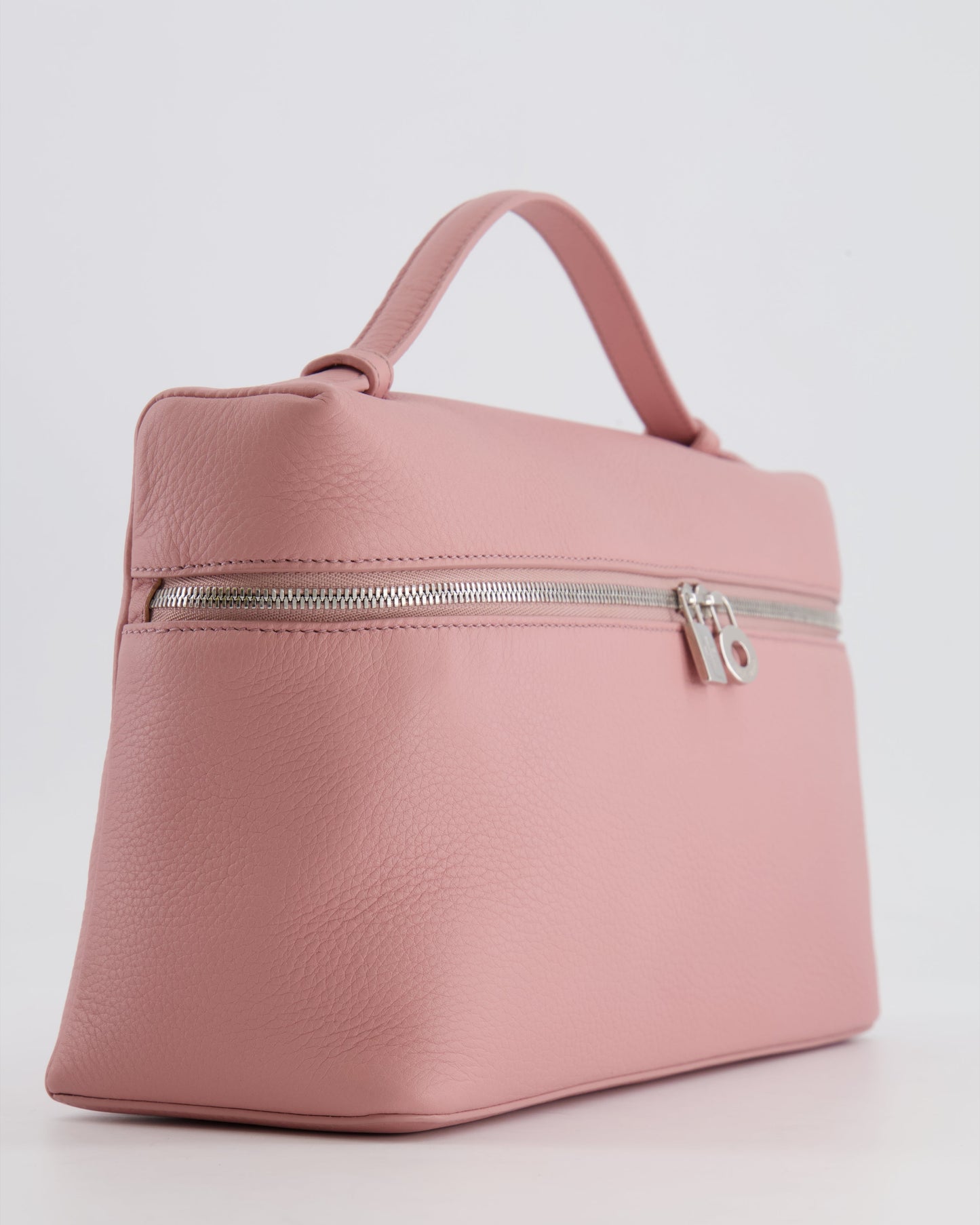 *HOT COLOUR* Loro Piana Extra Pocket L27 Bag in Pink Grained Calfskin Leather with Silver Hardware