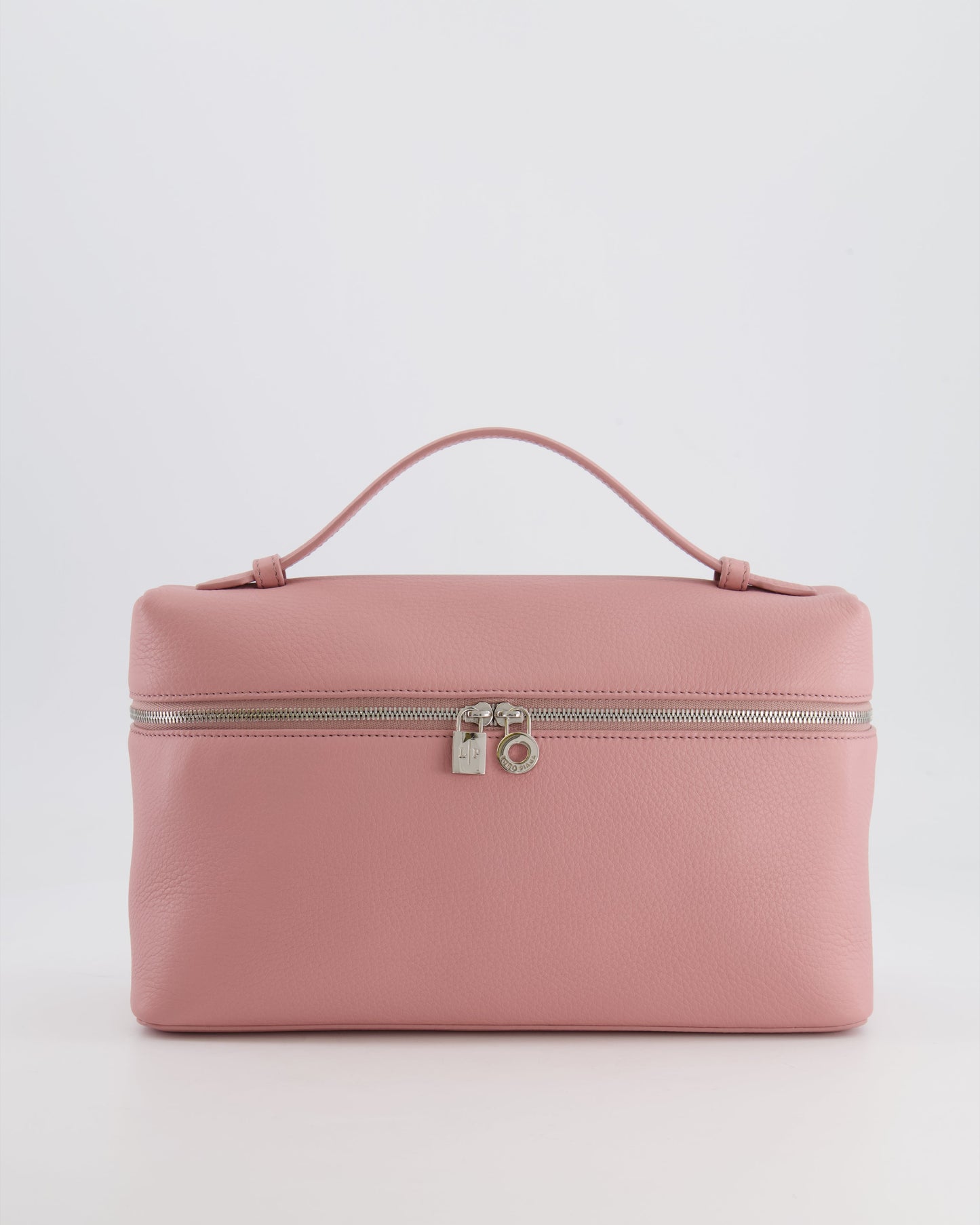 *HOT COLOUR* Loro Piana Extra Pocket L27 Bag in Pink Grained Calfskin Leather with Silver Hardware