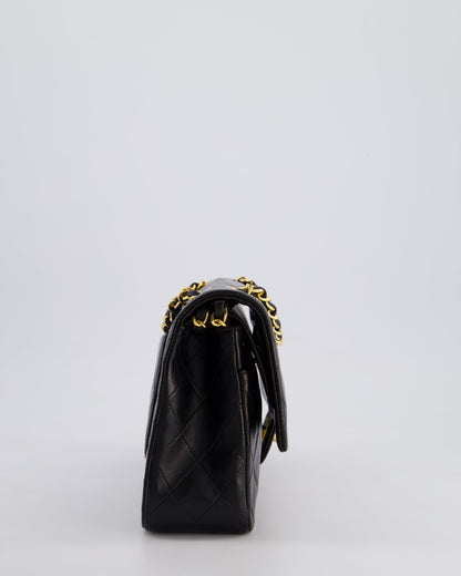 *PERFECT VINTAGE* Chanel Vintage Black Medium Classic Double Flap Bag in Lambskin Leather with 24k Gold Hardware