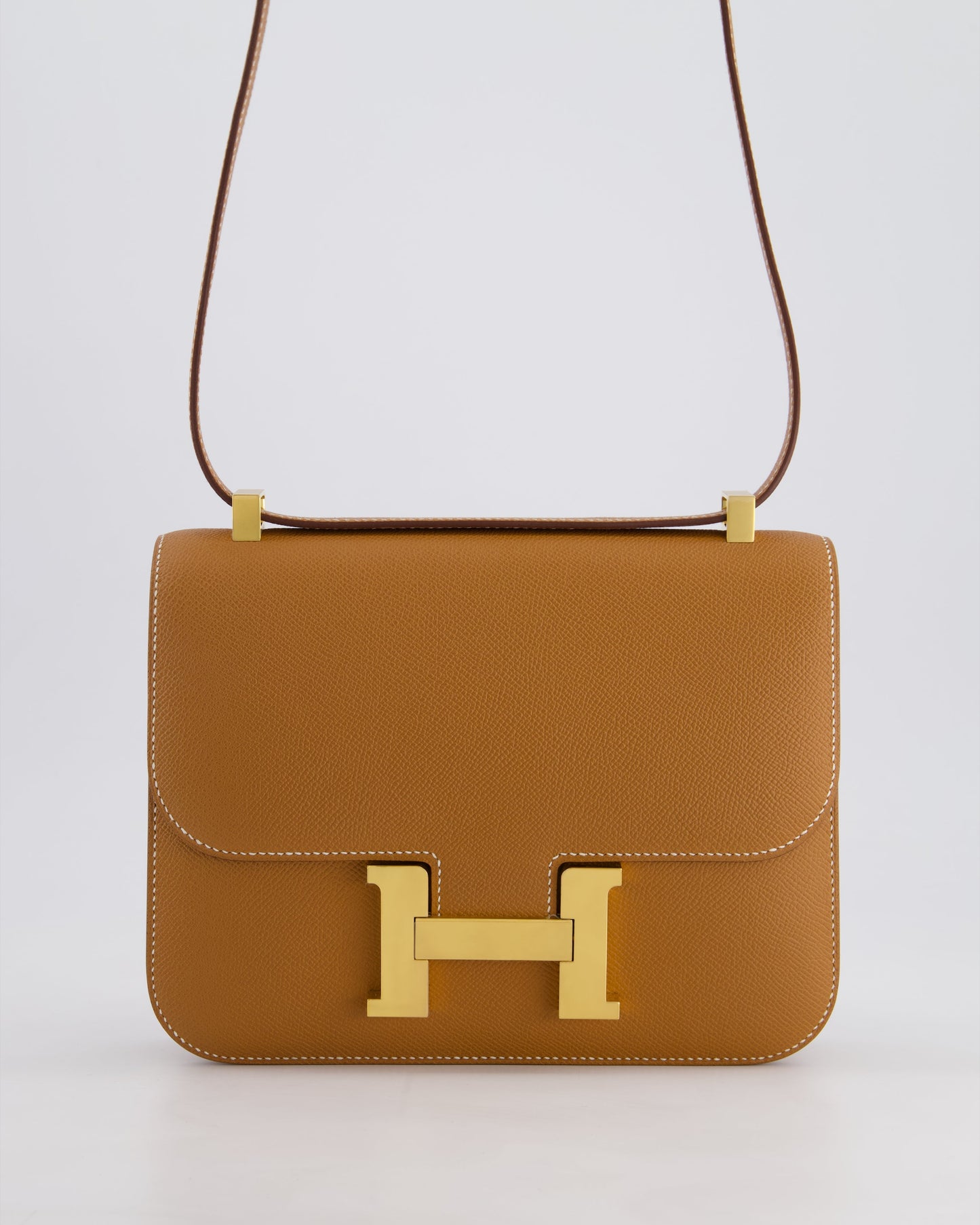 Hermès Constance III Miroir 24cm Bag in Gold Epsom Leather with Gold Hardware