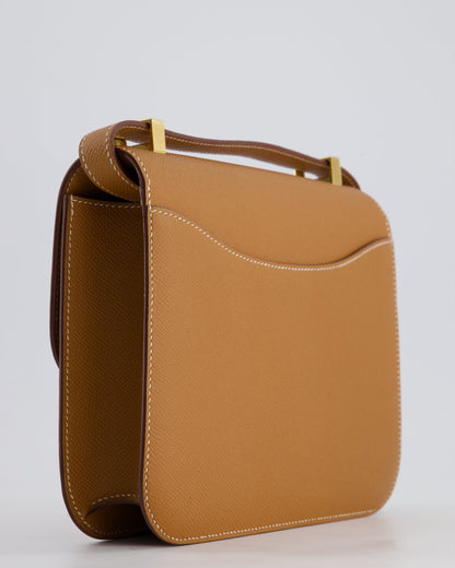 Hermès Constance III Miroir 24cm Bag in Gold Epsom Leather with Gold Hardware