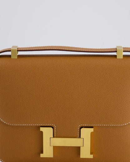 Hermès Constance III Miroir 24cm Bag in Gold Epsom Leather with Gold Hardware