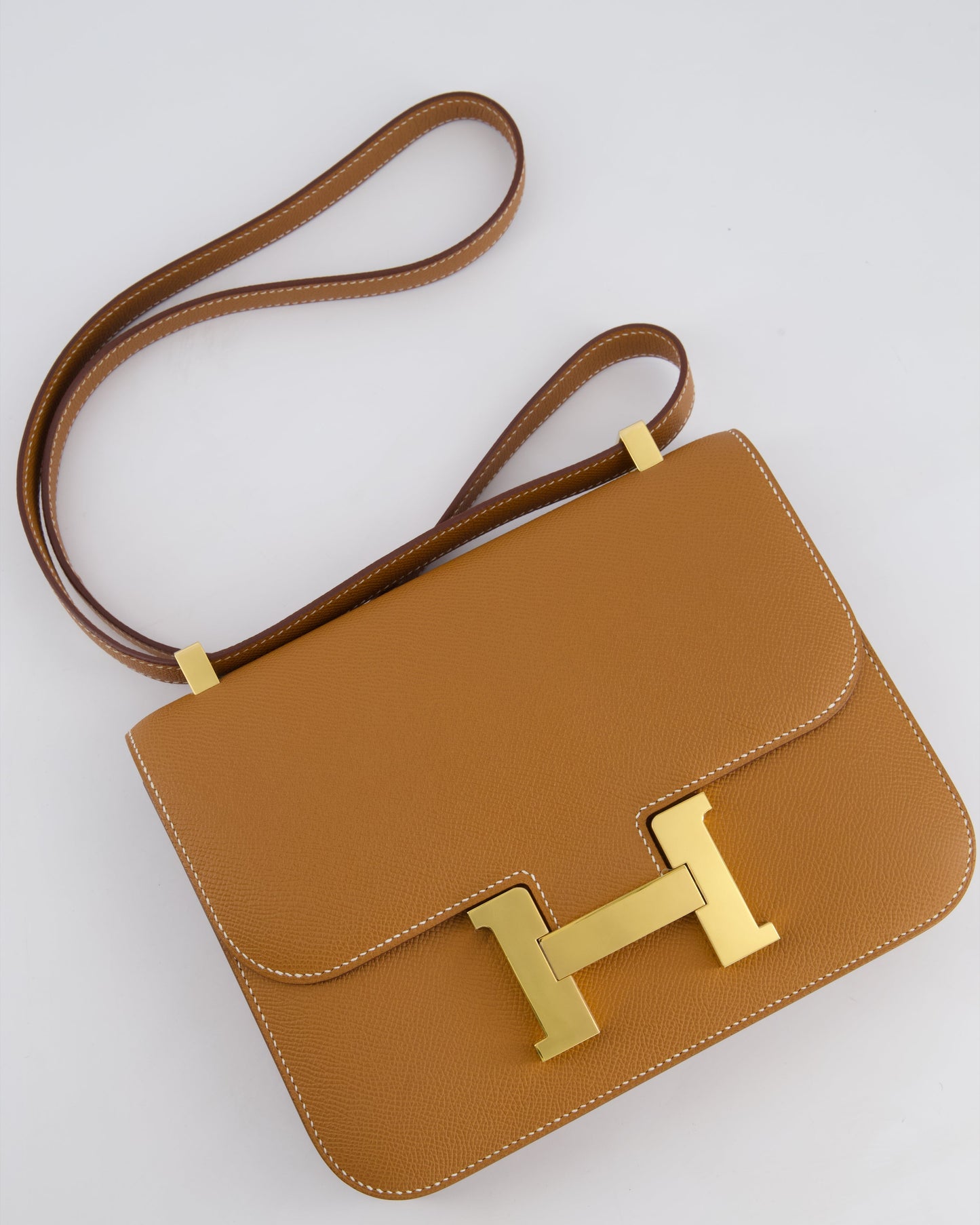 Hermès Constance III Miroir 24cm Bag in Gold Epsom Leather with Gold Hardware
