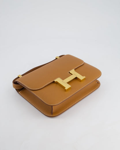 Hermès Constance III Miroir 24cm Bag in Gold Epsom Leather with Gold Hardware