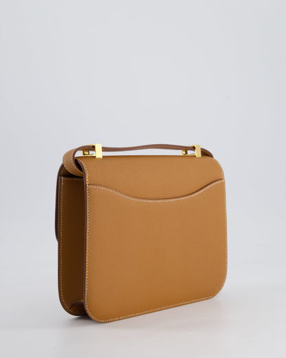 Hermès Constance III Miroir 24cm Bag in Gold Epsom Leather with Gold Hardware