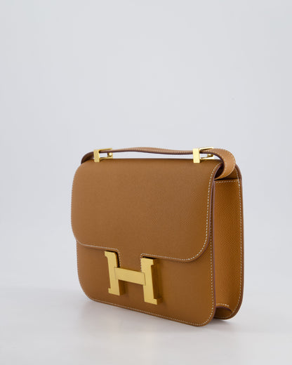 Hermès Constance III Miroir 24cm Bag in Gold Epsom Leather with Gold Hardware