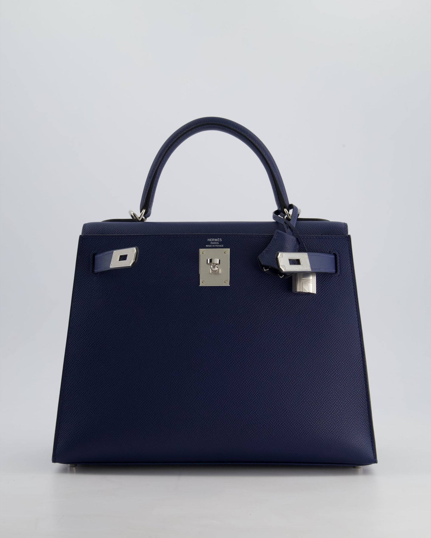 Hermès Kelly 28cm Sellier Bag in Blue Navy Epsom Leather with Palladium Hardware