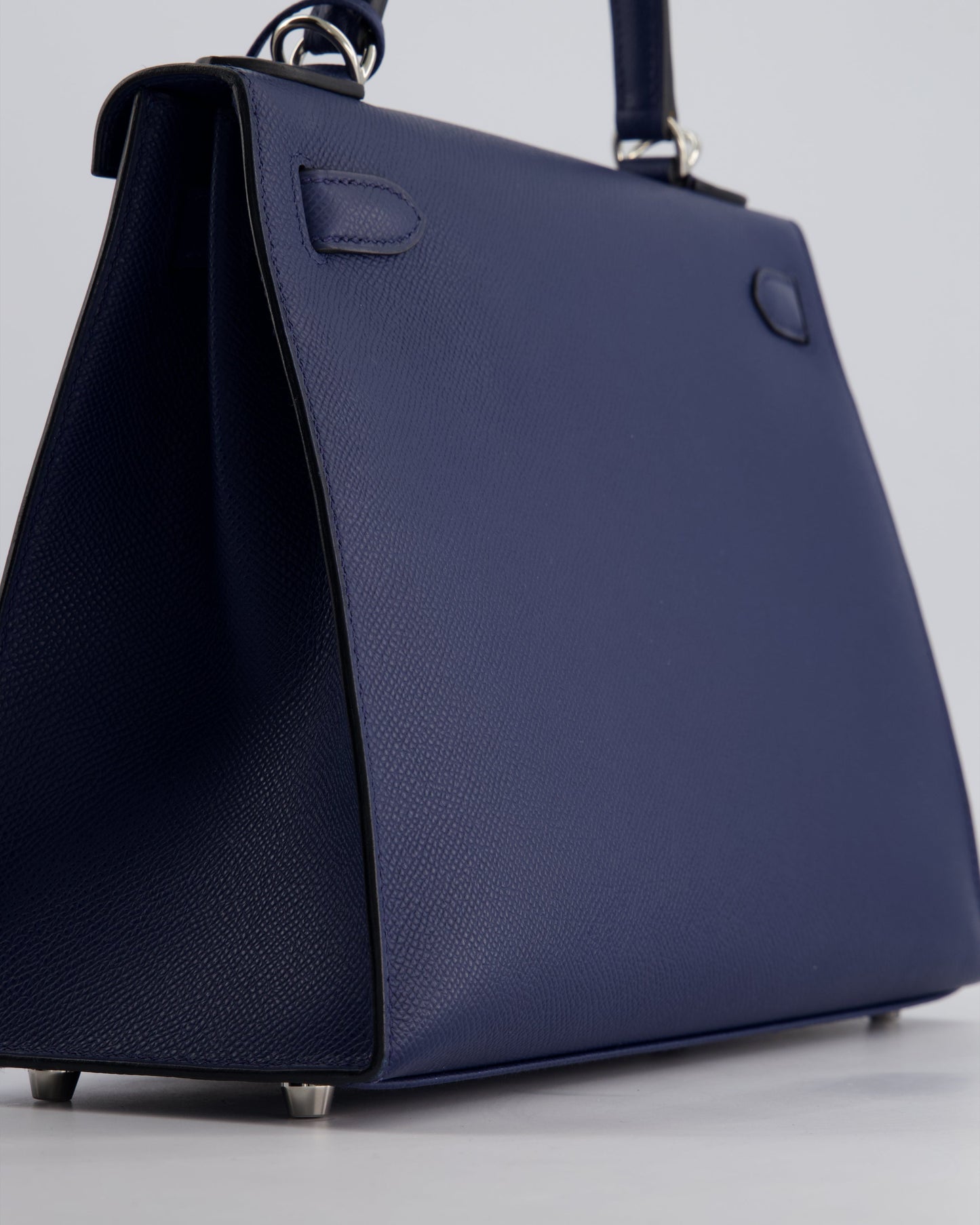 Hermès Kelly 28cm Sellier Bag in Blue Navy Epsom Leather with Palladium Hardware
