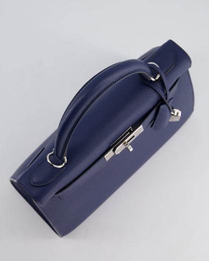 Hermès Kelly 28cm Sellier Bag in Blue Navy Epsom Leather with Palladium Hardware