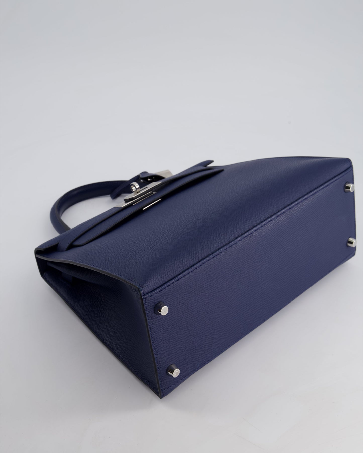 Hermès Kelly 28cm Sellier Bag in Blue Navy Epsom Leather with Palladium Hardware