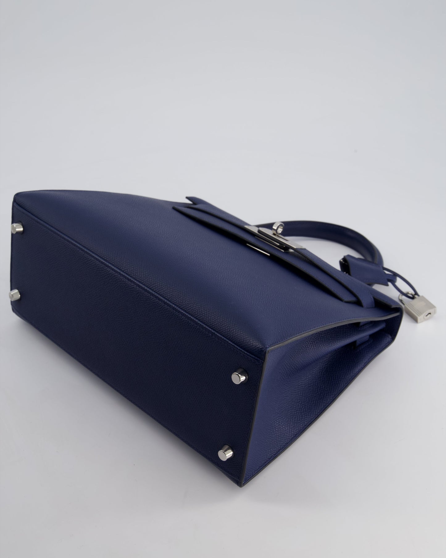 Hermès Kelly 28cm Sellier Bag in Blue Navy Epsom Leather with Palladium Hardware