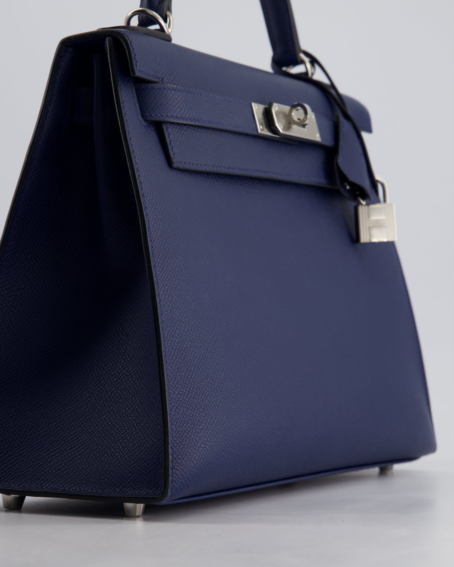 Hermès Kelly 28cm Sellier Bag in Blue Navy Epsom Leather with Palladium Hardware