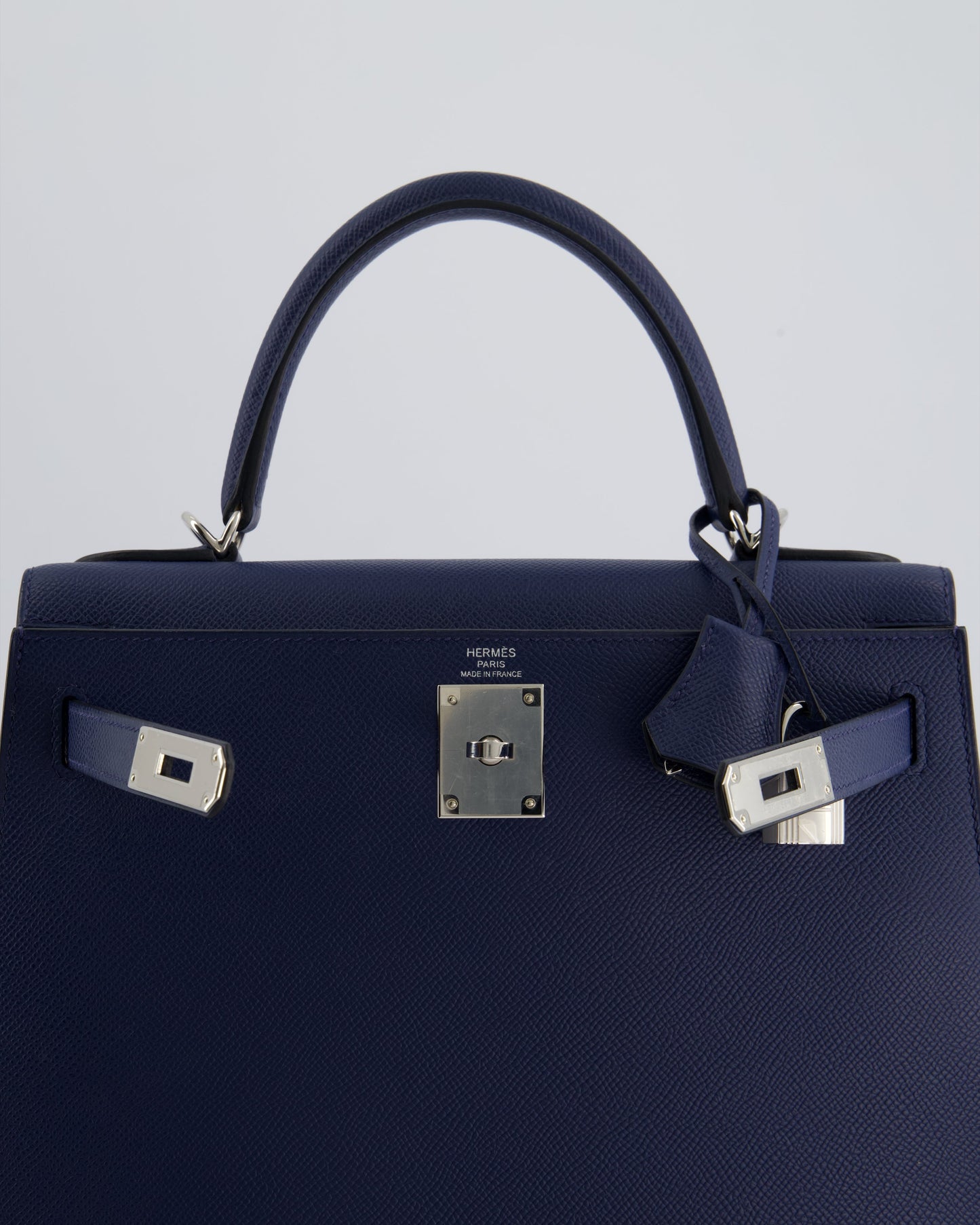 Hermès Kelly 28cm Sellier Bag in Blue Navy Epsom Leather with Palladium Hardware