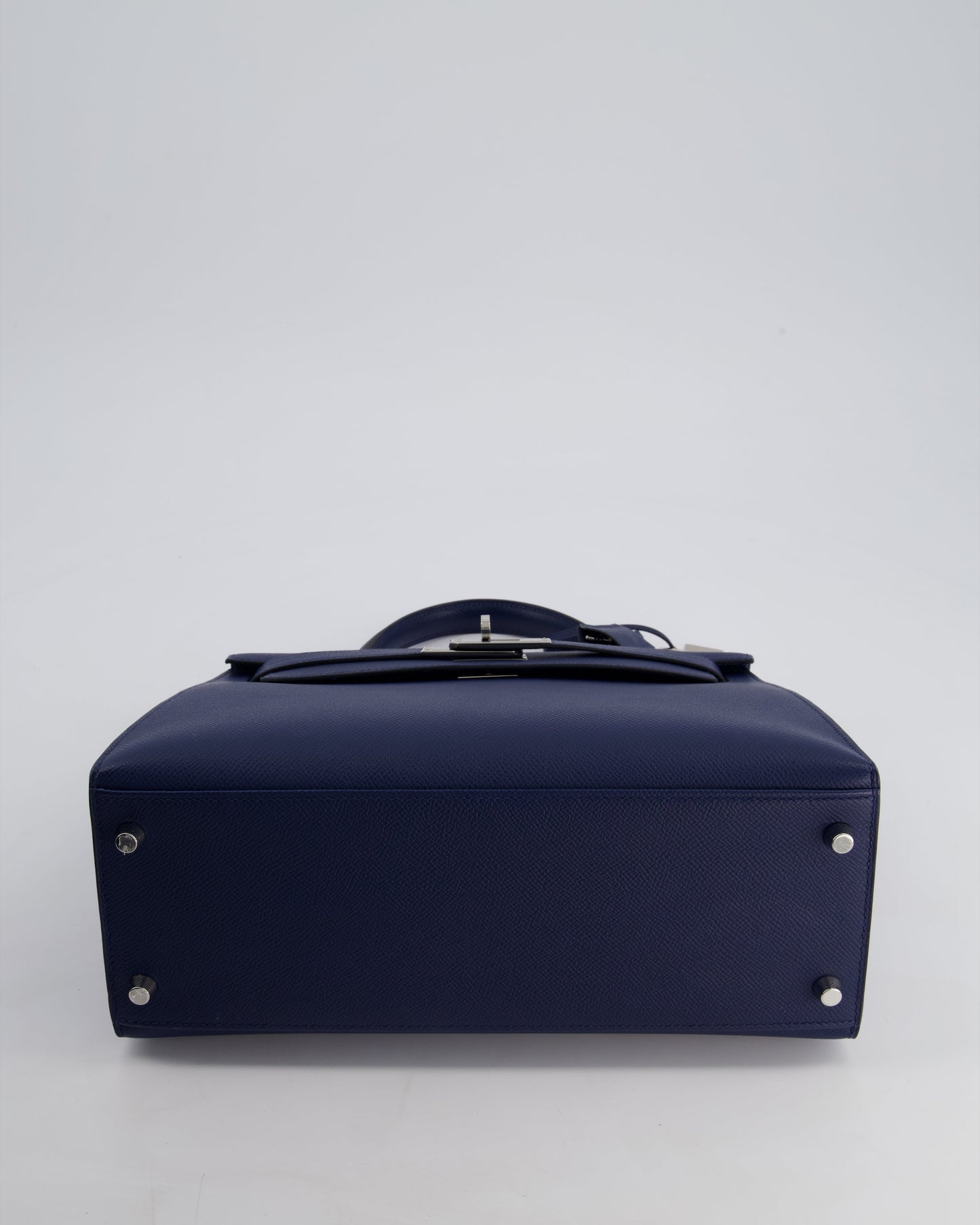 Hermès Kelly 28cm Sellier Bag in Blue Navy Epsom Leather with Palladium Hardware