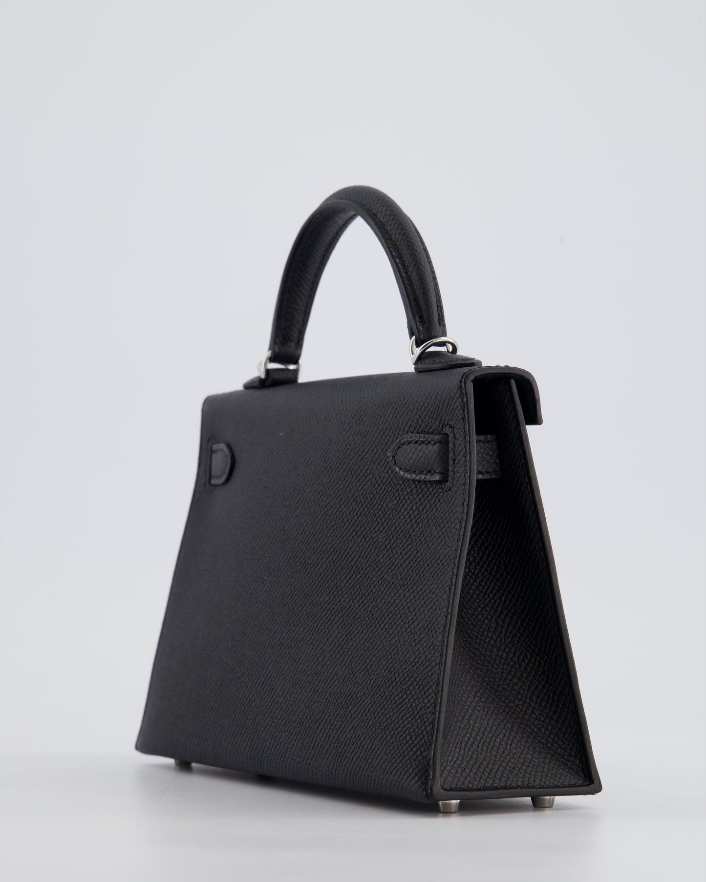 *SUPER RARE* Hermès Mini Kelly II 20cm Bag in Black Epsom Leather with Electrum Hardware